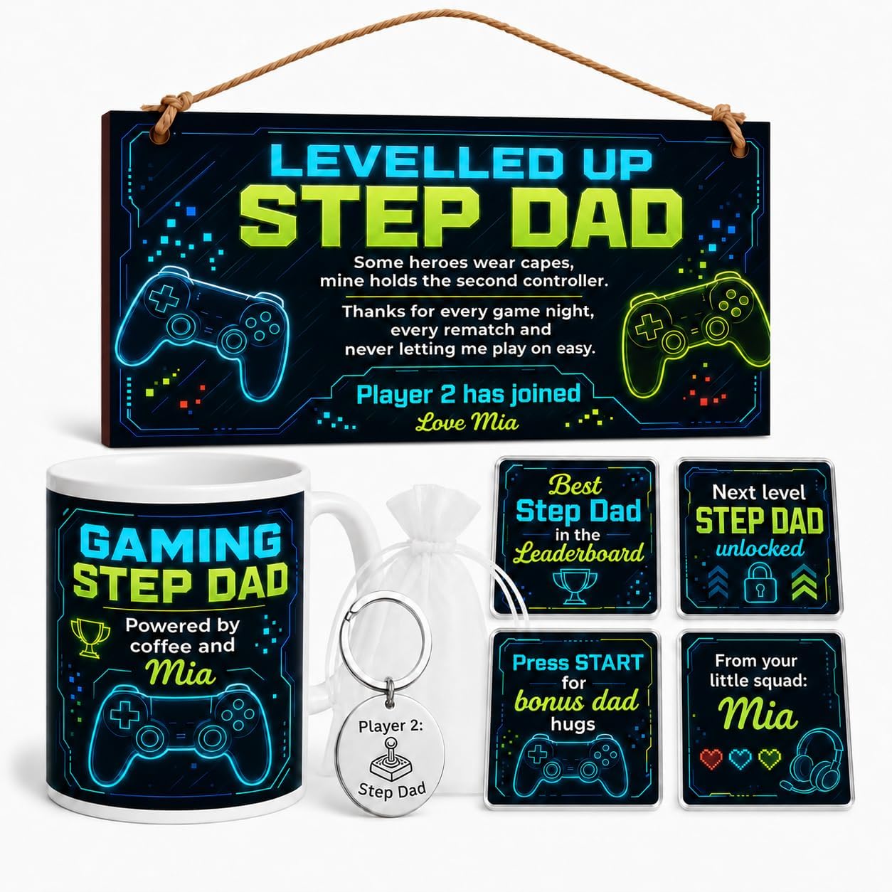 Ultimate Gaming Stepdad personalised gift box set