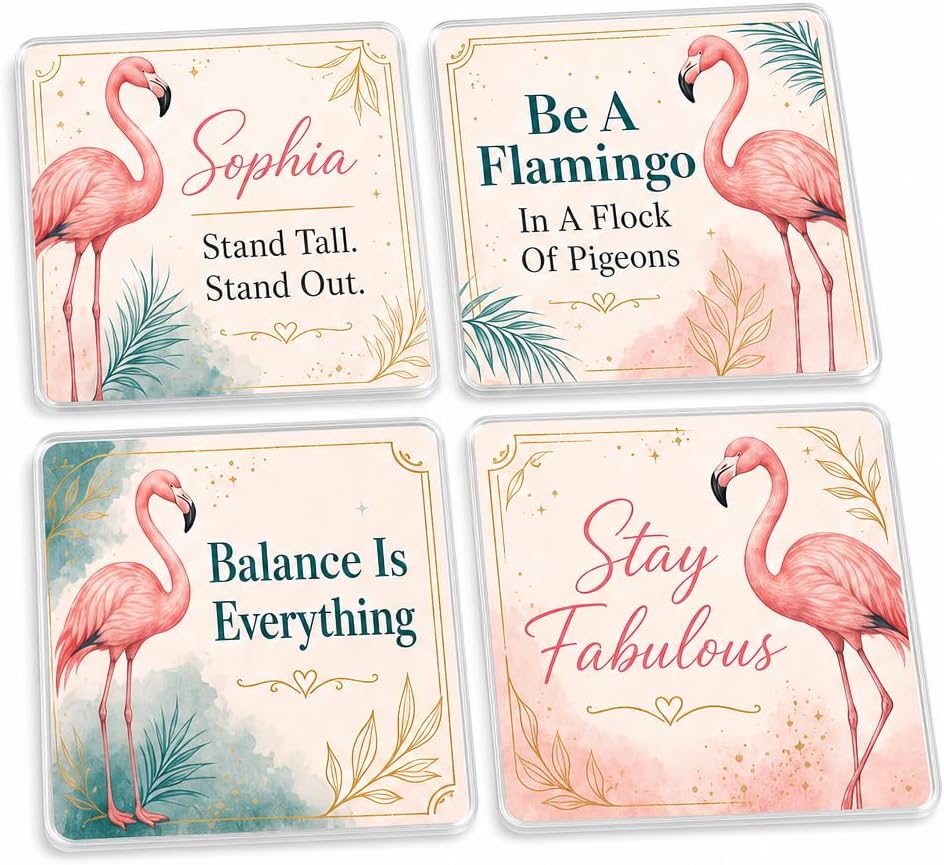 Fabulous Flamingo Glow coasters