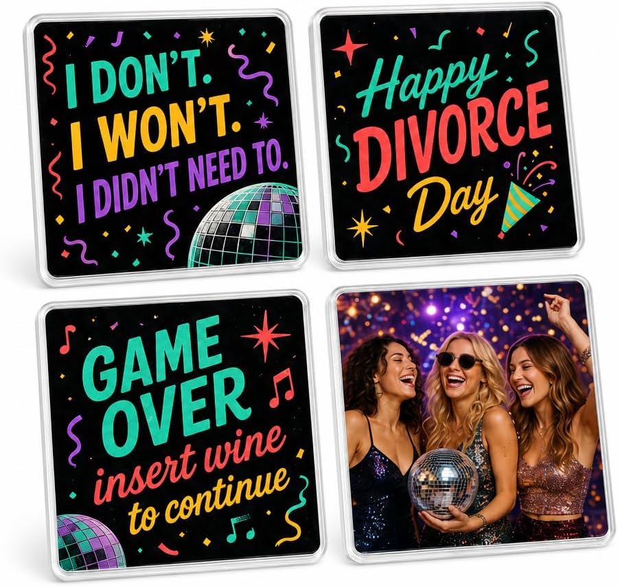 Just Divorced Disco coasters