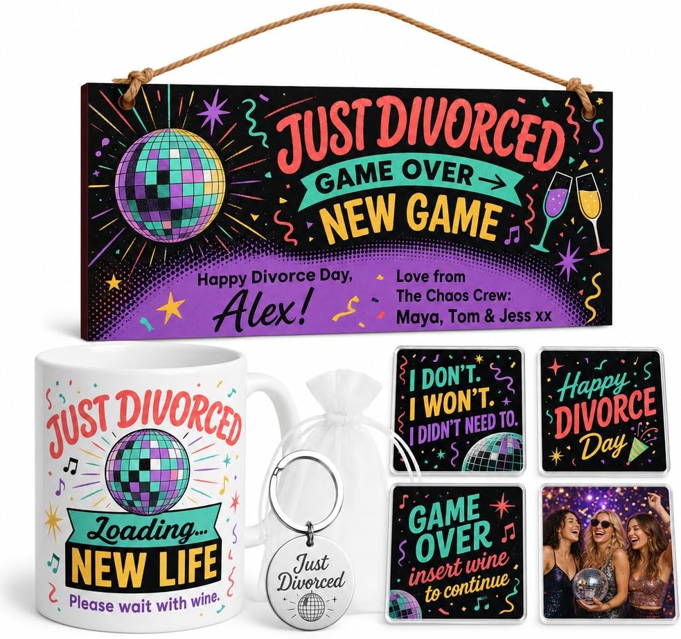Just Divorced Disco personalised gift box set