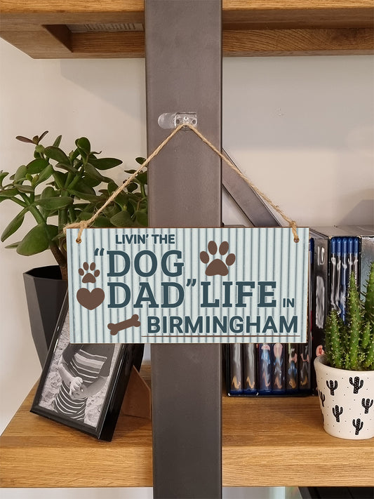 Dog Lover's Hanging Wooden Sign – Handmade Rustic Decor for Birmingham Homes