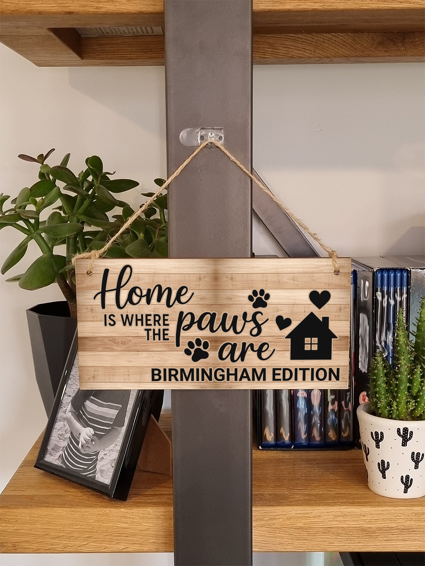 Dog Lover's Hanging Wooden Sign – Handmade Rustic Decor for Birmingham Homes