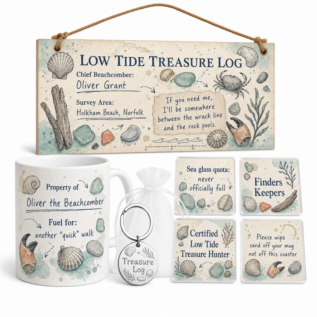 Low Tide Treasure Log Personalised Gift Box Set