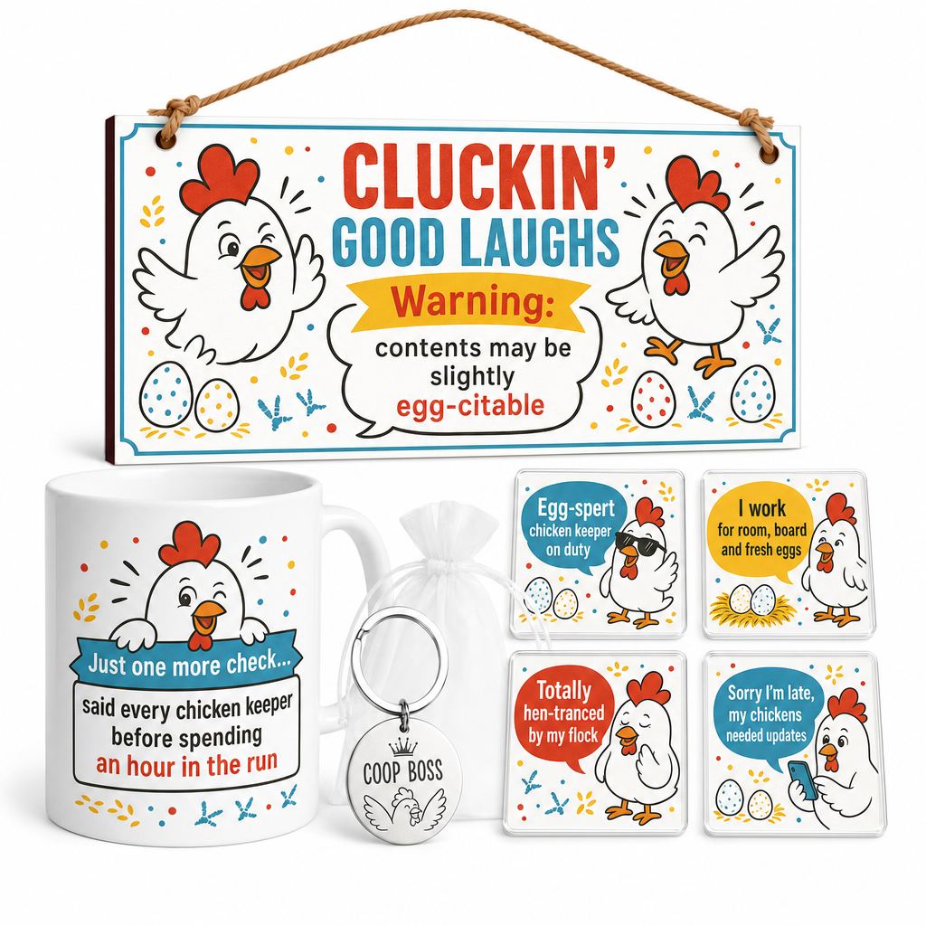 Cluckin Good Laughs Gift Box Set