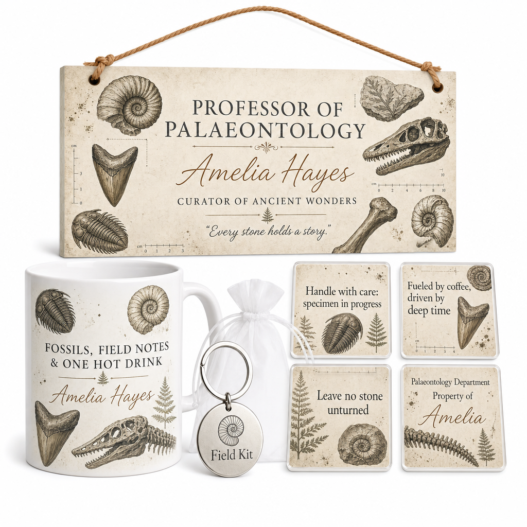 Professor Of Palaeontology Personalised Gift Box Set