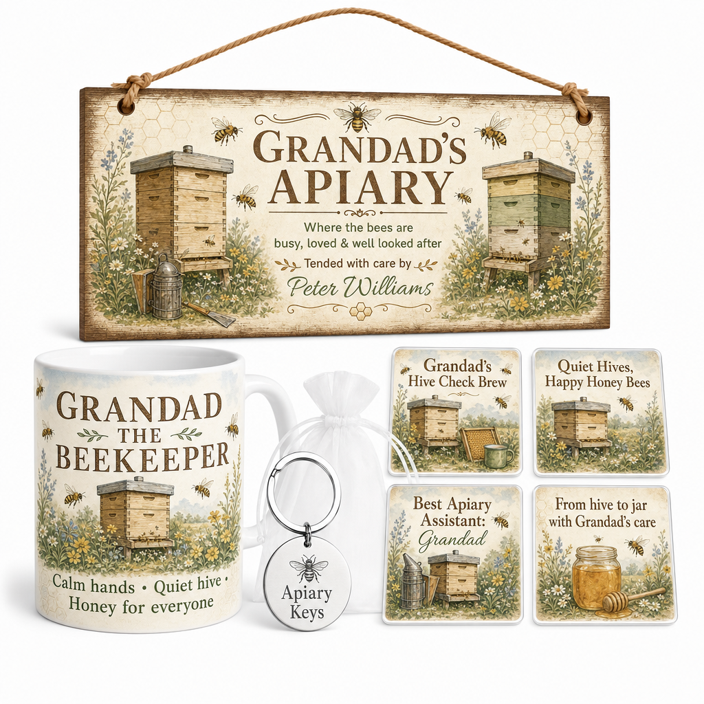 Grandad’s Little Apiary Personalised Gift Box Set