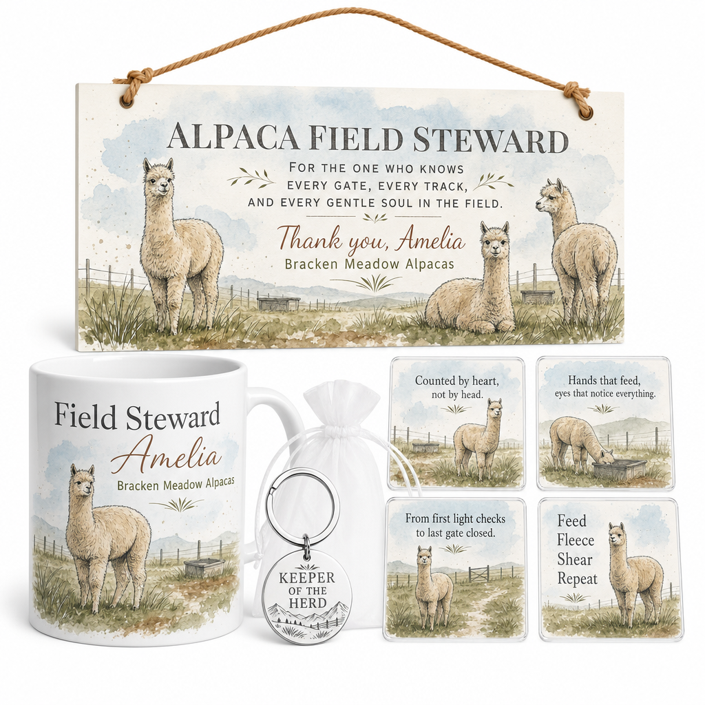 Alpaca Field Steward Personalised Gift Box Set