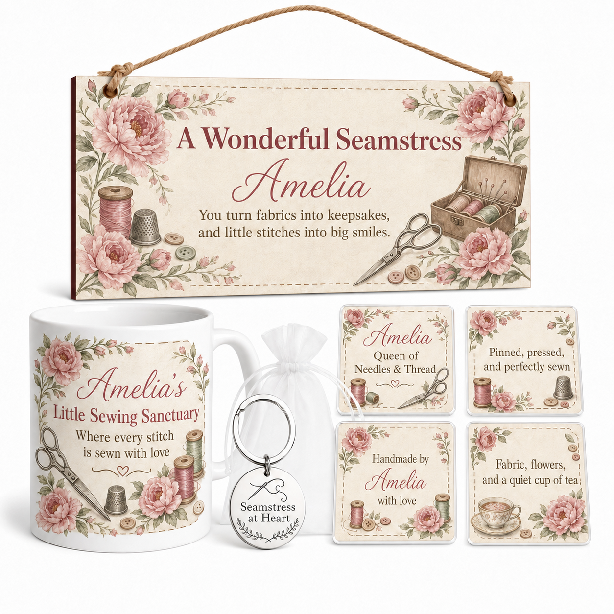 Stitching In Bloom Personalised Gift Box Set