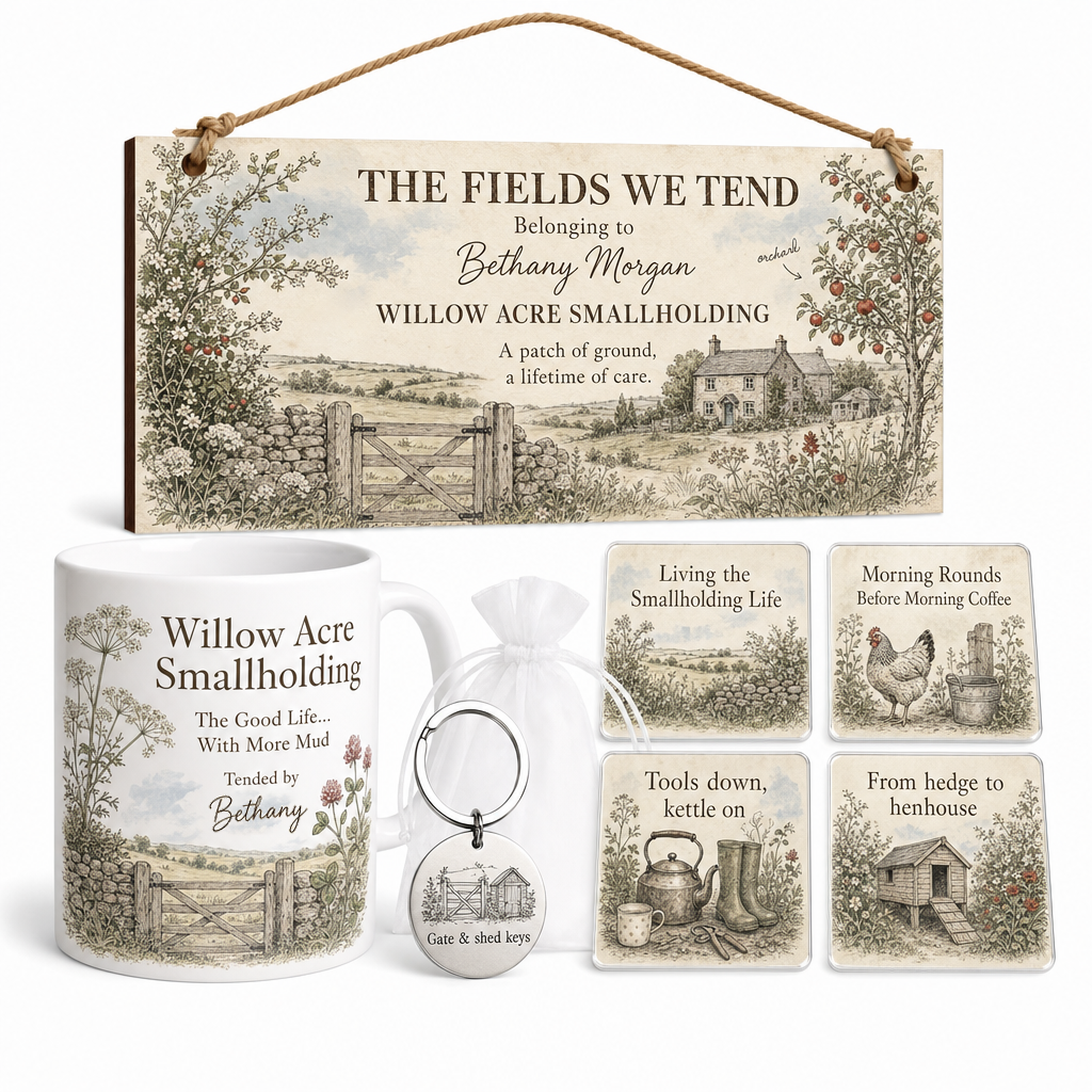 Hedgerows Script Personalised Gift Box Set