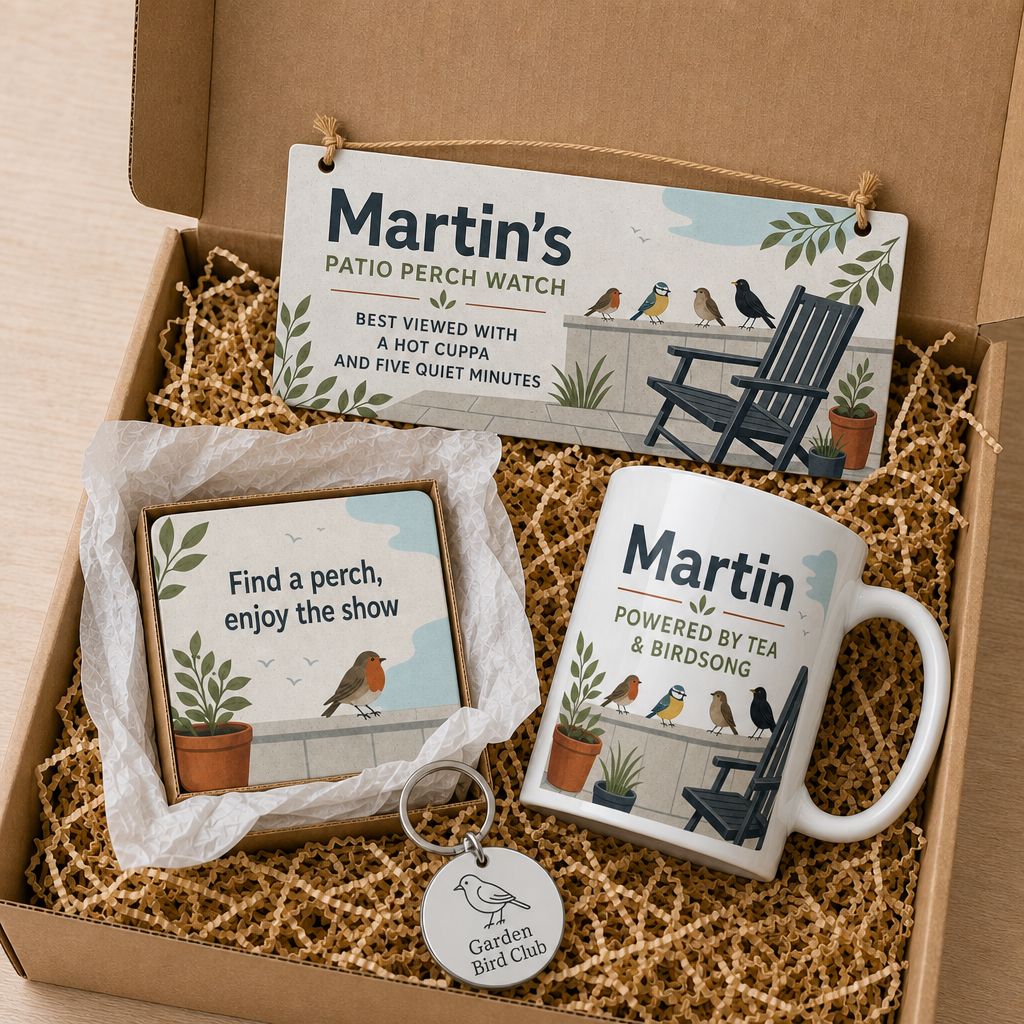 Patio Perch Watch Personalised Gift Box Set