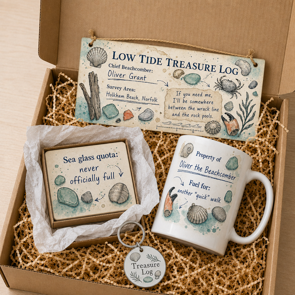 Low Tide Treasure Log Personalised Gift Box Set
