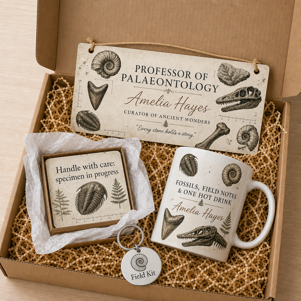 Professor Of Palaeontology Personalised Gift Box Set