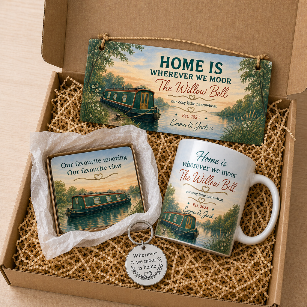 Mooring Heart Home Personalised Gift Box Set