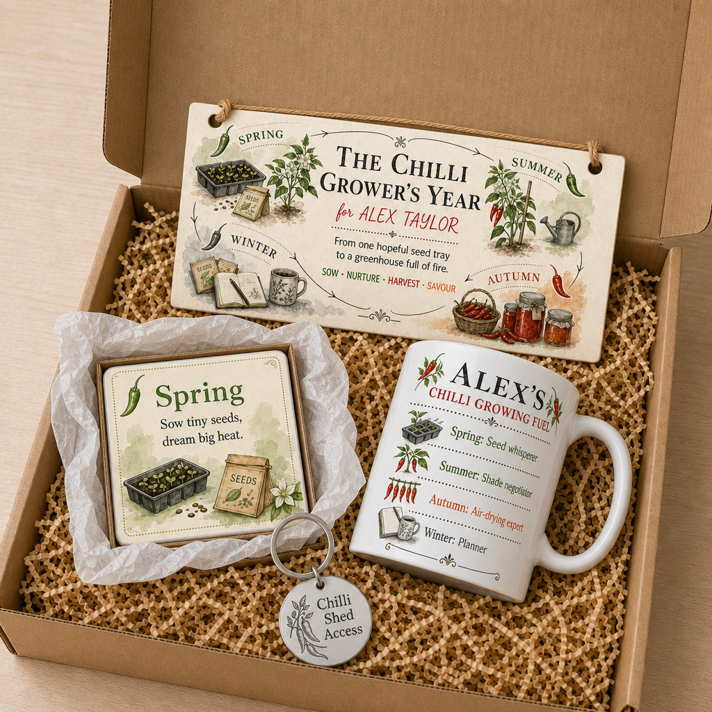 Chilli Seasons Journal Personalised Gift Box Set