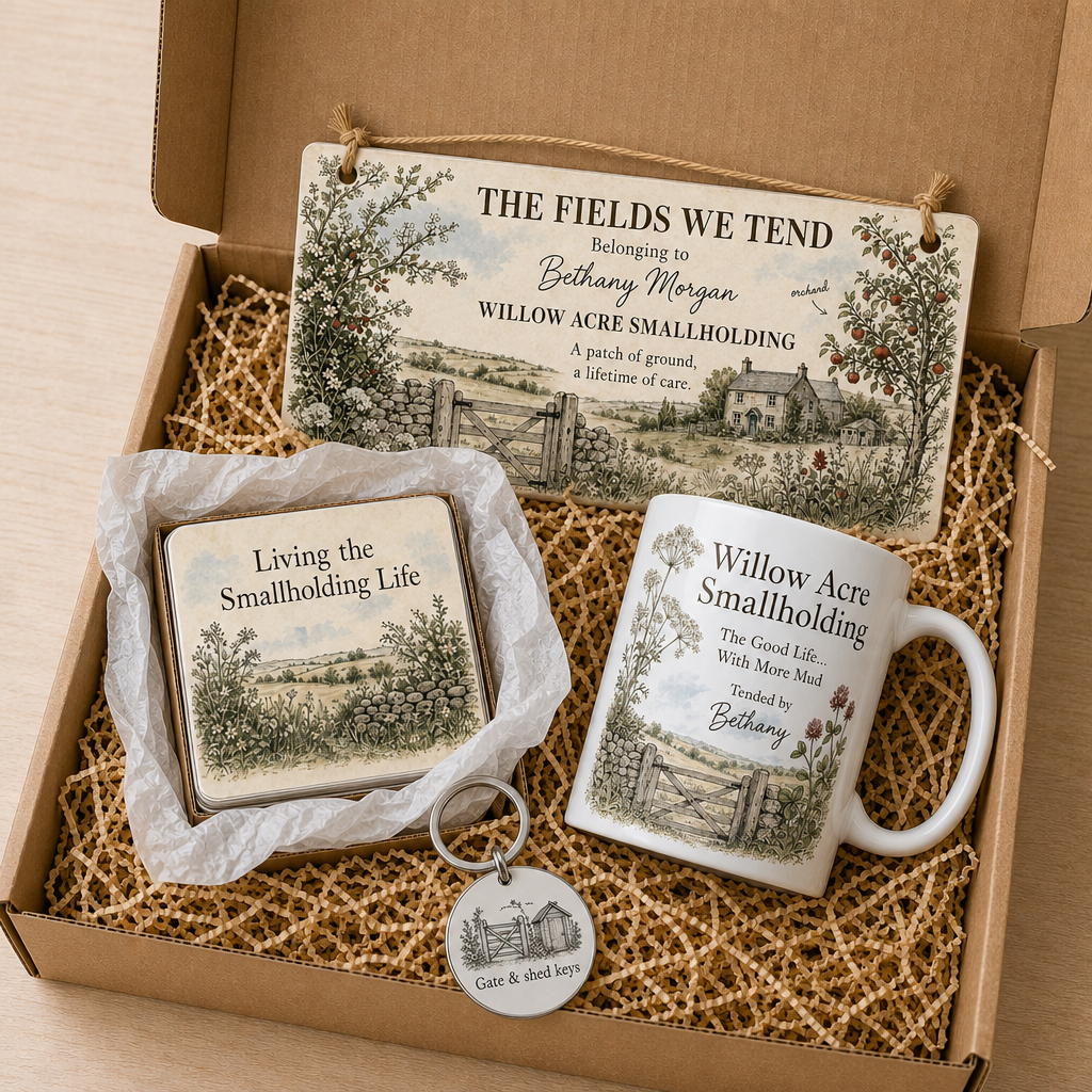 Hedgerows Script Personalised Gift Box Set
