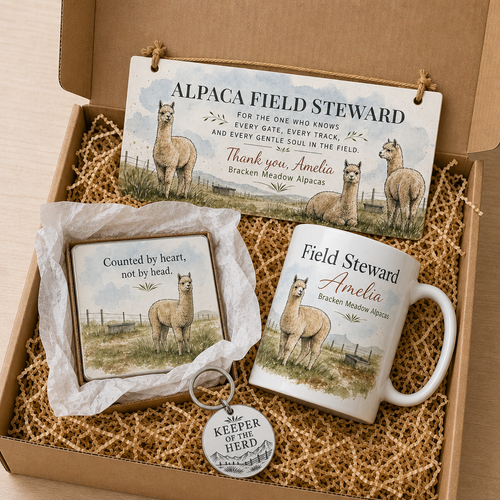 Alpaca Field Steward Personalised Gift Box Set