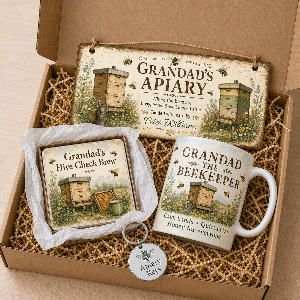 Grandad’s Little Apiary Personalised Gift Box Set