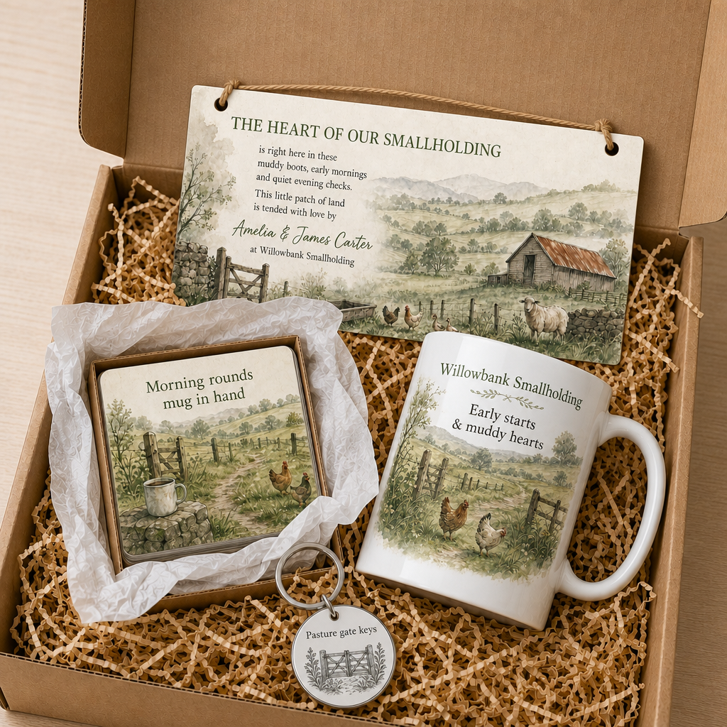 Pasture Morning Quiet Personalised Gift Box Set