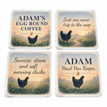 Dawn Egg Rounds Personalised Coasters (Set of 4)