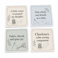 Quiet Stitch Sanctuary Personalised Coasters (Set of 4)