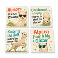 Alpaca Crew Personalised Coasters (Set of 4)