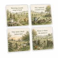 Pasture Morning Quiet Personalised Coasters (Set of 4)
