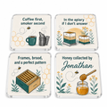 Quiet Hive Keeper Personalised Coasters (Set of 4)