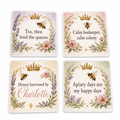 Queen Of The Apiary Personalised Coasters (Set of 4)