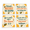 Bee Legend Personalised Coasters (Set of 4)