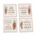 Chilli Garden Muse Coasters (Set of 4)