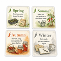 Chilli Seasons Journal Personalised Coasters (Set of 4)