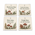 Forest Forager Crest Personalised Coasters (Set of 4)