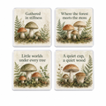 Quiet Grove Mushrooms Coasters (Set of 4)