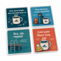 Post‑dip Brew Crew Personalised Coasters (Set of 4)