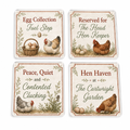 Hen Haven Homestead Personalised Coasters (Set of 4)