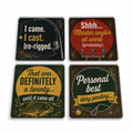 Carp Banter Brigade Personalised Coasters (Set of 4)