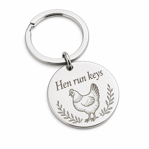 Backyard Hen Haven Keyring