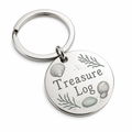 Low Tide Treasure Log Personalised Keyring