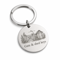 Hedgerows Script Personalised Keyring