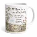 Hedgerows Script Personalised Mug