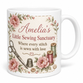Stitching In Bloom Personalised Mug