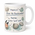 Low Tide Treasure Log Personalised Mug