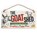 Goat Chaos Manager Personalised Wooden Plaque