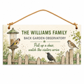 Back Garden Observatory Personalised Wooden Plaque