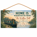 Mooring Heart Home Personalised Wooden Plaque