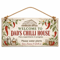 Personalised Chilli House Wooden Plaque