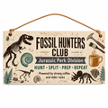 Jurassic Perk Lab Wooden Plaque