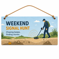 Weekend Signal Hunt Wooden Plaque