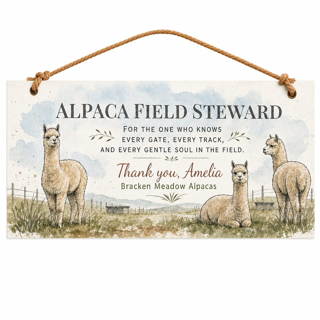 Alpaca Field Steward Personalised Gift Box Set