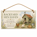 Backyard Hen Haven Wooden Plaque